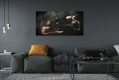 Quadro em tela Mulher, figura escura