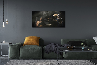 Quadro em tela Mulher, figura escura