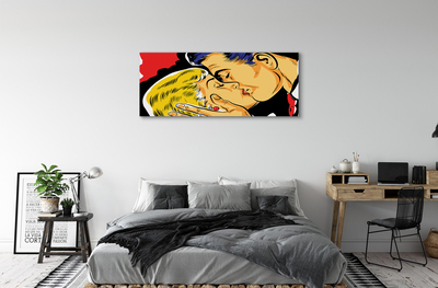 Quadro em tela As pessoas se beijam