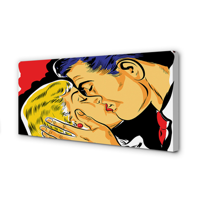 Quadro em tela As pessoas se beijam