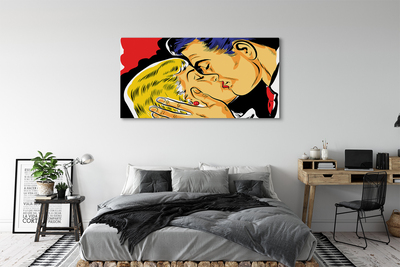 Quadro em tela As pessoas se beijam