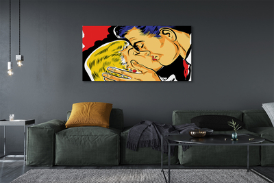 Quadro em tela As pessoas se beijam