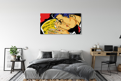 Quadro em tela As pessoas se beijam