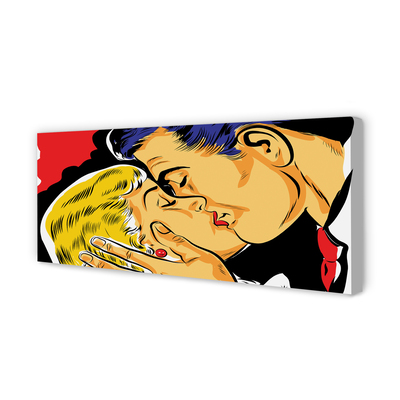 Quadro em tela As pessoas se beijam