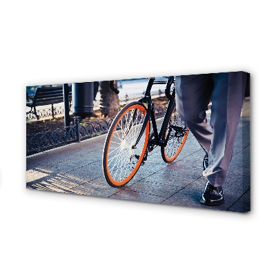 Pintura em tela Cidade das pernas de bicicleta