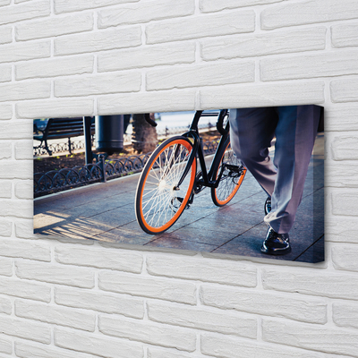 Pintura em tela Cidade das pernas de bicicleta