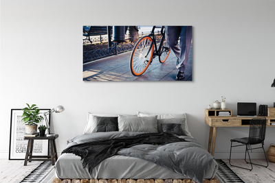 Pintura em tela Cidade das pernas de bicicleta