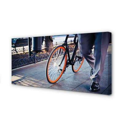 Pintura em tela Cidade das pernas de bicicleta