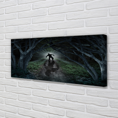 Quadro em tela Figura de árvore da floresta escura