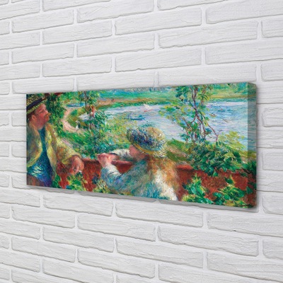 Pintura em tela À Beira da Água - Pierre Auguste Renoir