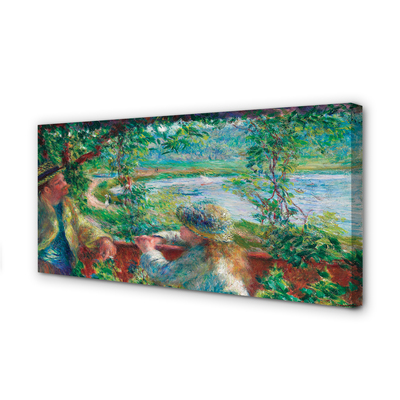 Pintura em tela À Beira da Água - Pierre Auguste Renoir