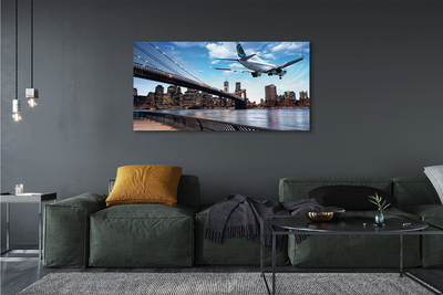 Pintura em tela Nuvens de cidade de avião