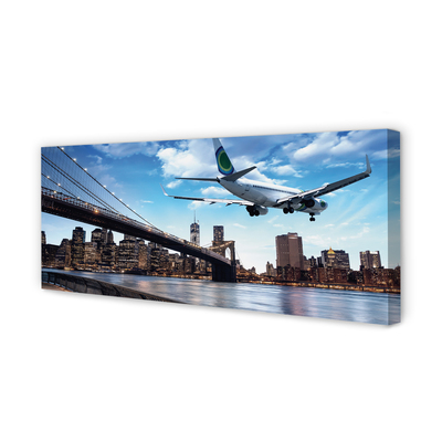 Pintura em tela Nuvens de cidade de avião