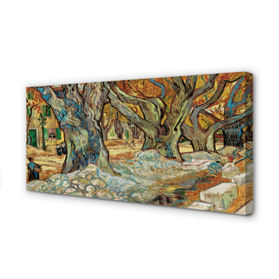 Pintura em tela Reparando a Estrada - Vincent van Gogh