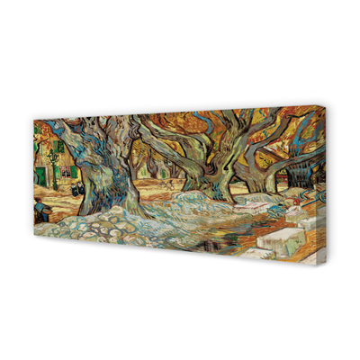 Pintura em tela Reparando a Estrada - Vincent van Gogh