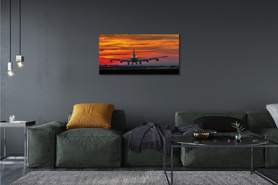 Quadro em tela Nuvens planas do pôr do sol