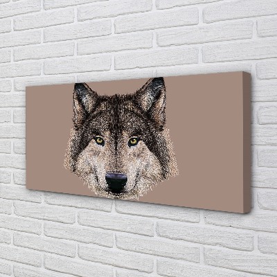 Quadro em tela Lobo Pintado