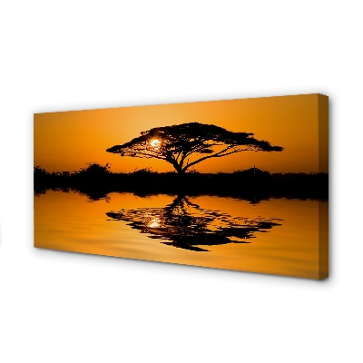 Quadro em tela Árvore do pôr do sol
