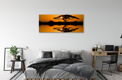 Quadro em tela Árvore do pôr do sol