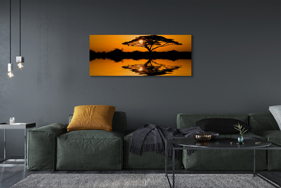 Quadro em tela Árvore do pôr do sol