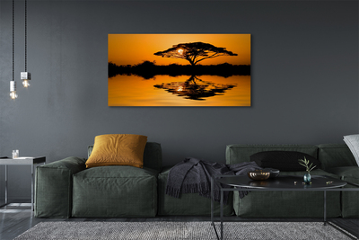Quadro em tela Árvore do pôr do sol