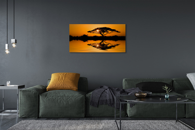 Quadro em tela Árvore do pôr do sol