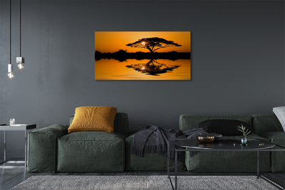 Quadro em tela Árvore do pôr do sol