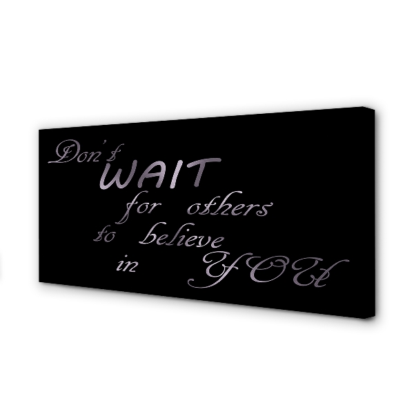 Pintura em tela Letras metálicas