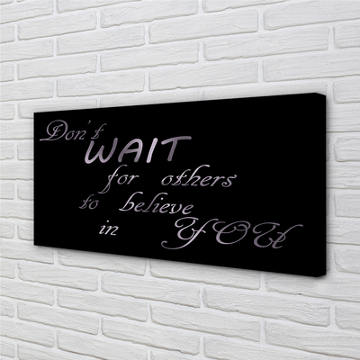 Pintura em tela Letras metálicas