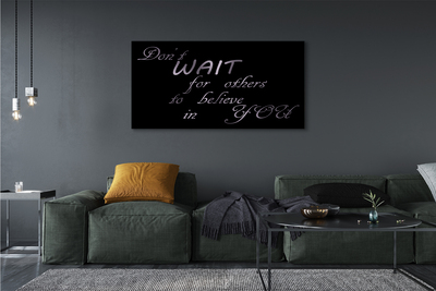 Pintura em tela Letras metálicas