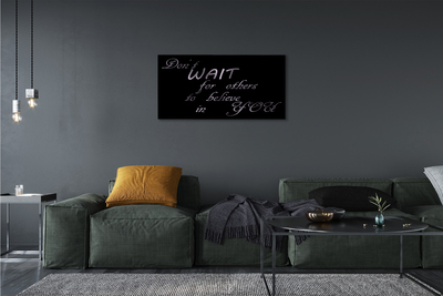 Pintura em tela Letras metálicas