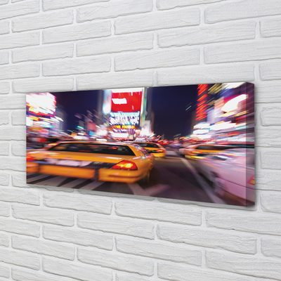 Quadro em tela Carro cidade luz