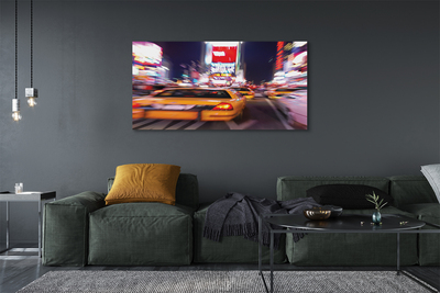 Quadro em tela Carro cidade luz