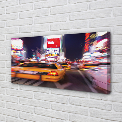 Quadro em tela Carro cidade luz