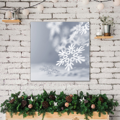 Quadro em tela Decoração de Natal com Flocos de Neve