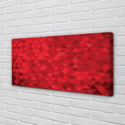 Quadro em tela Padrão de triângulo vermelho