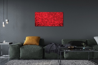 Quadro em tela Padrão de triângulo vermelho