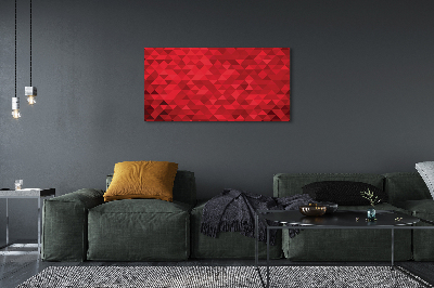 Quadro em tela Padrão de triângulo vermelho