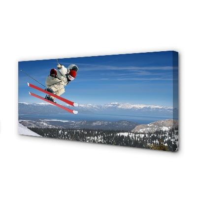 Pintura em tela Esquiador de montanha