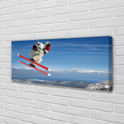 Pintura em tela Esquiador de montanha