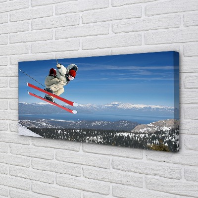 Pintura em tela Esquiador de montanha