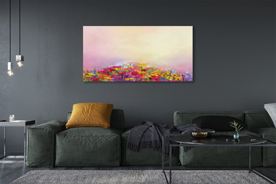 Pintura em tela Pintando flores céu