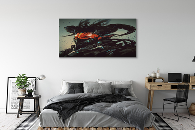 Pintura em tela Uma figura sombria e assustadora