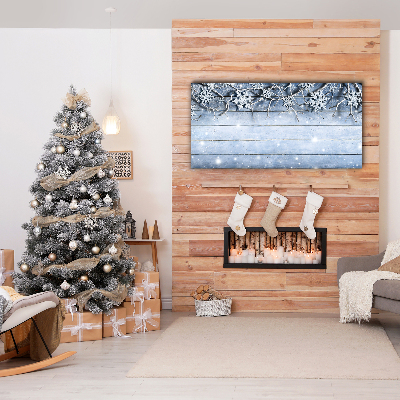 Quadro de parede em tela Feriados Flocos de neve Inverno Geada