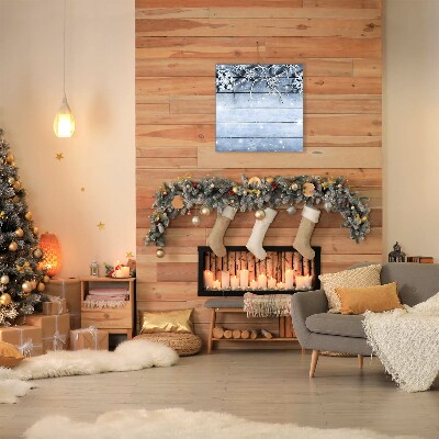 Quadro de parede em tela Feriados Flocos de neve Inverno Geada