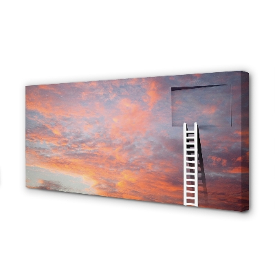 Pintura em tela Pôr do sol no céu da escada