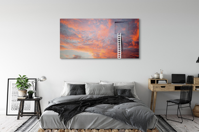 Pintura em tela Pôr do sol no céu da escada