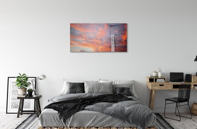 Pintura em tela Pôr do sol no céu da escada