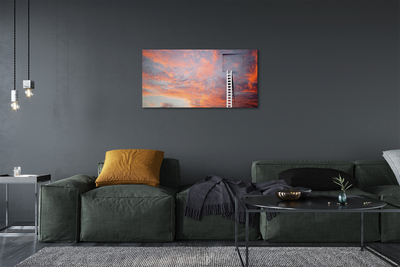 Pintura em tela Pôr do sol no céu da escada