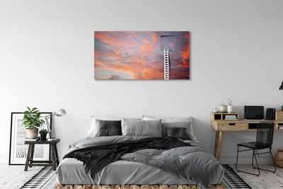 Pintura em tela Pôr do sol no céu da escada